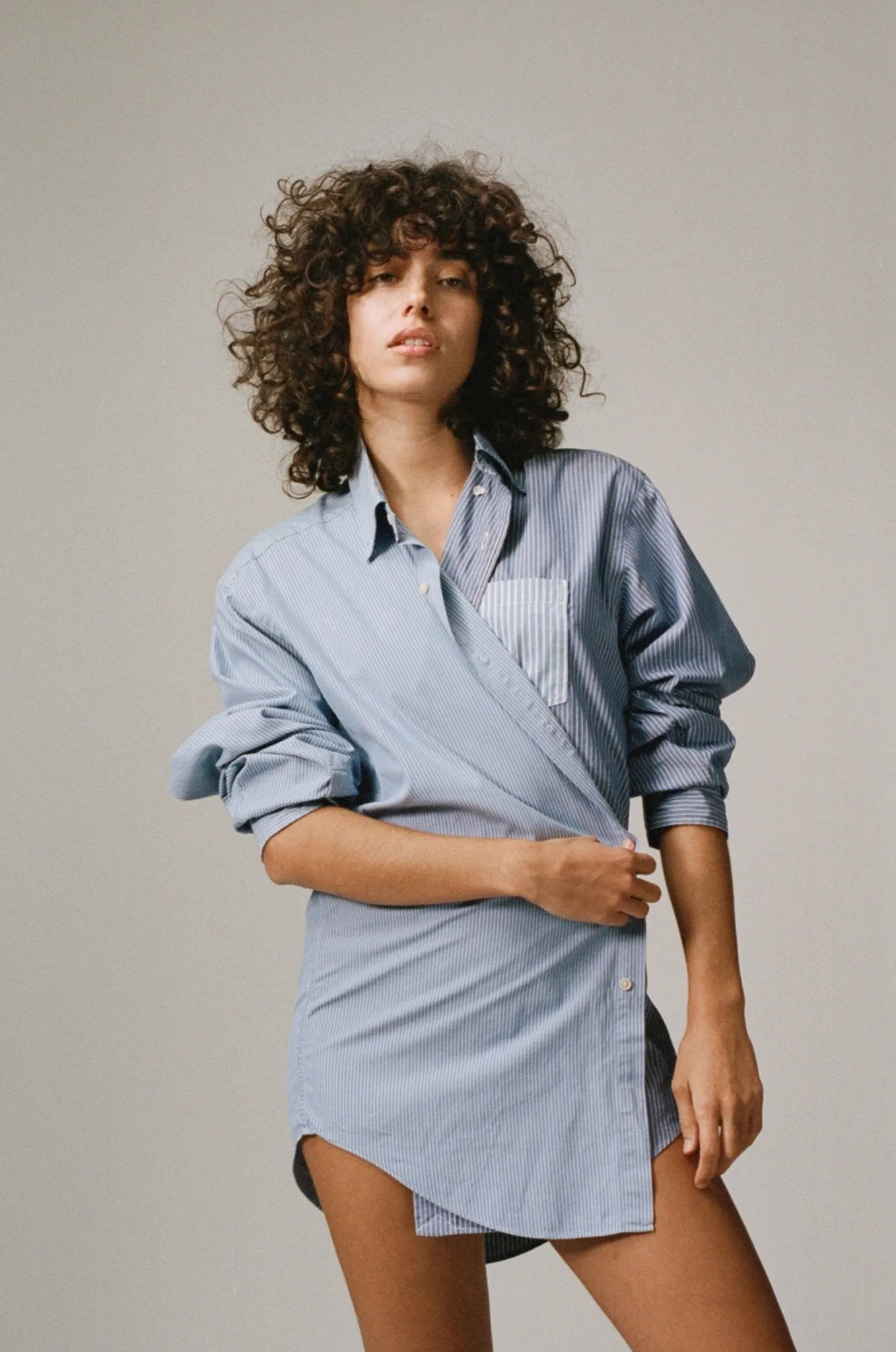 Solid Blue Stripe Diana Shirt