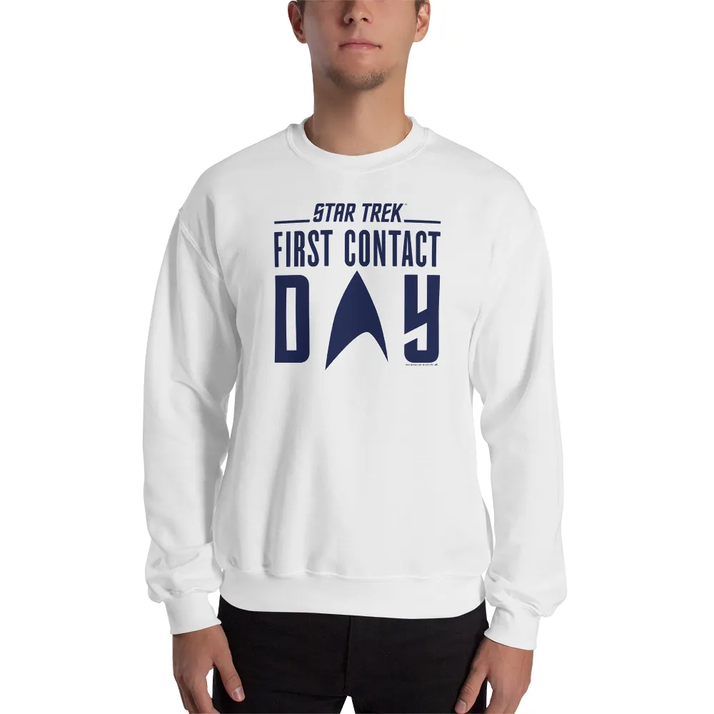 Star Trek: First Contact Blue Logo Crewneck Sweatshirt