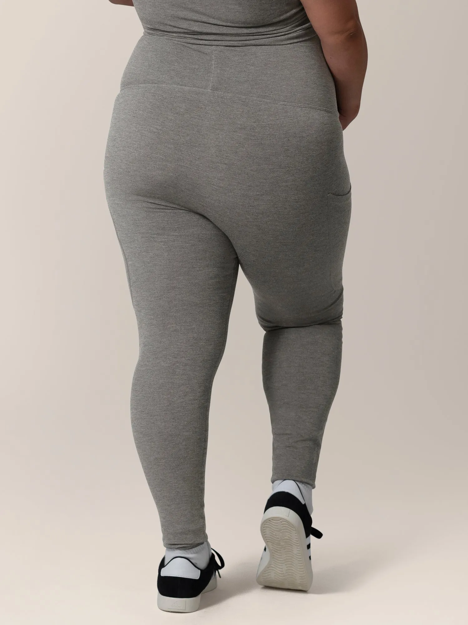 Sublime®️ Bamboo Maternity & Postpartum Crossover Legging | Charcoal