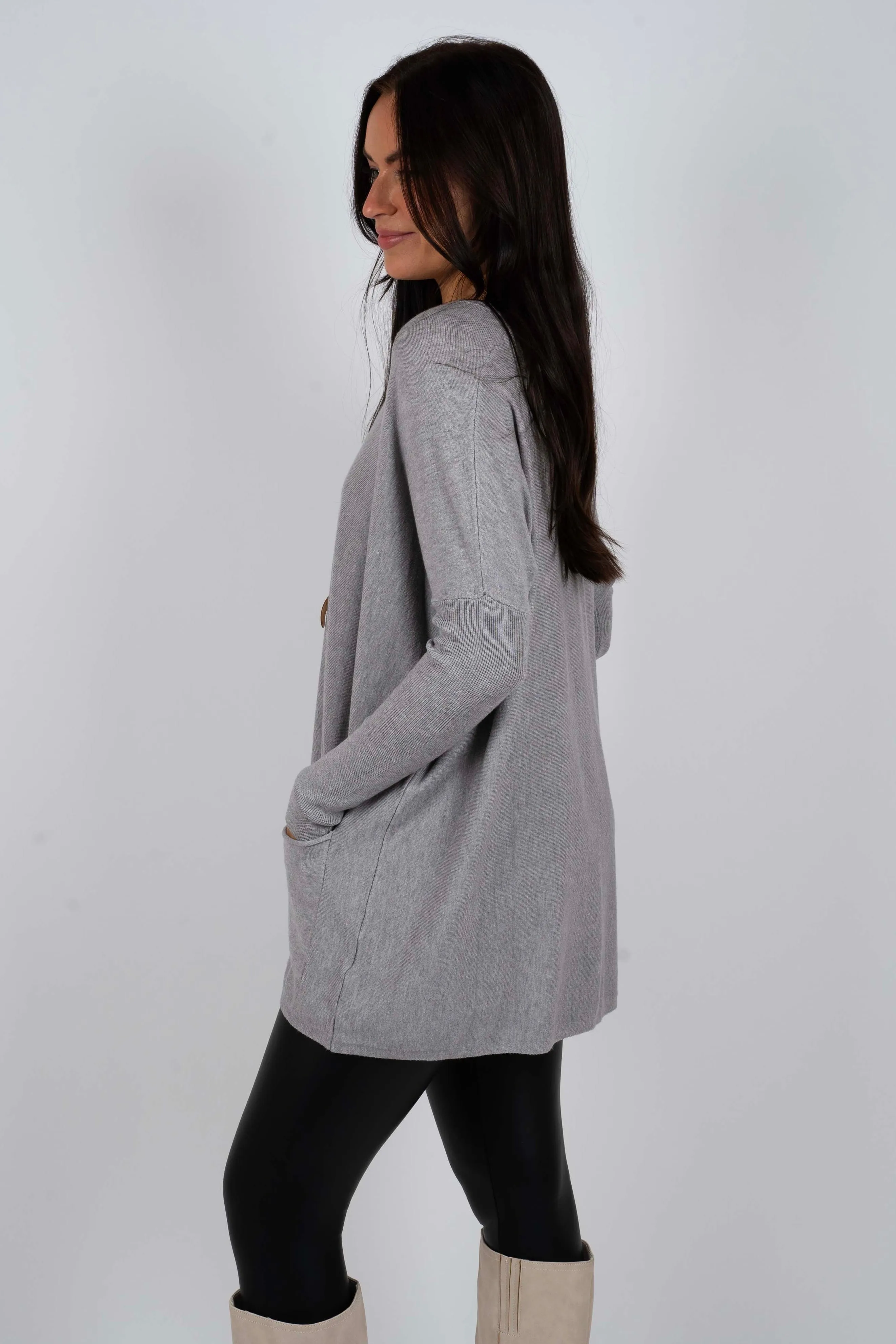 Totally Smitten Sweater (Heather Grey)