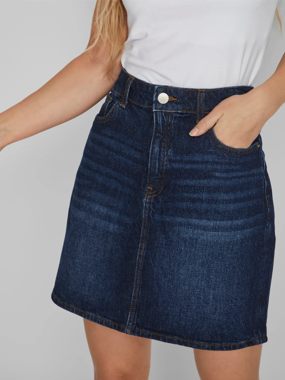 VIKAJA Skirt - Dark Blue Denim